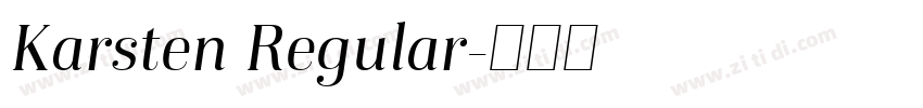 Karsten Regular字体转换